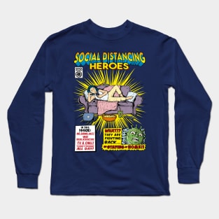 SOCIAL DISTANCING HEROES- WOMAN Long Sleeve T-Shirt